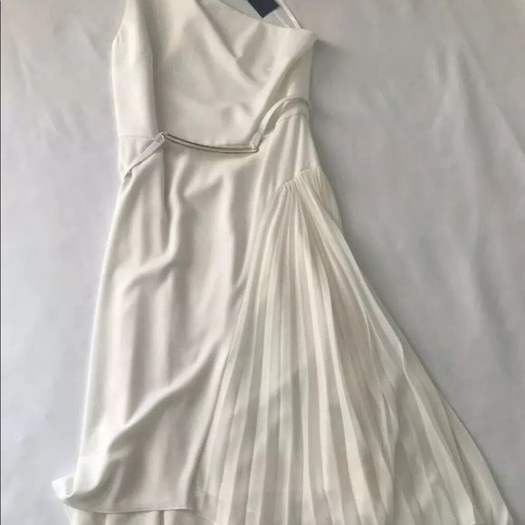 HALSTON HERITAGE Dress One-Shoulder Sz 10 - Picture 5 of 12